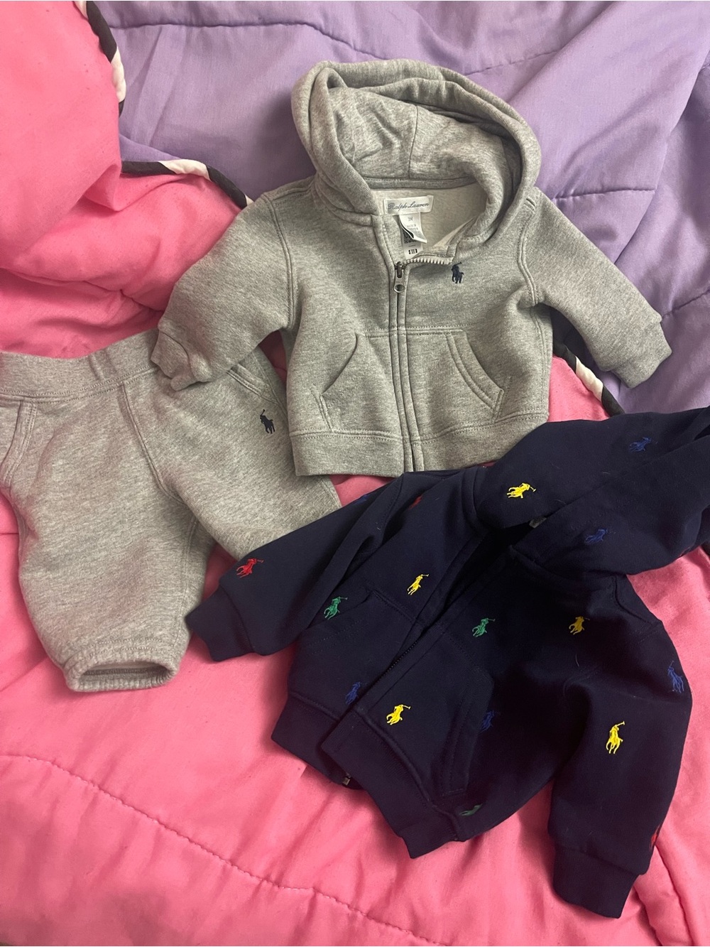 Baby boy 2 polo jackets and 1 polo sweatpants